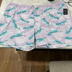 Alligator Print Swim Trunks